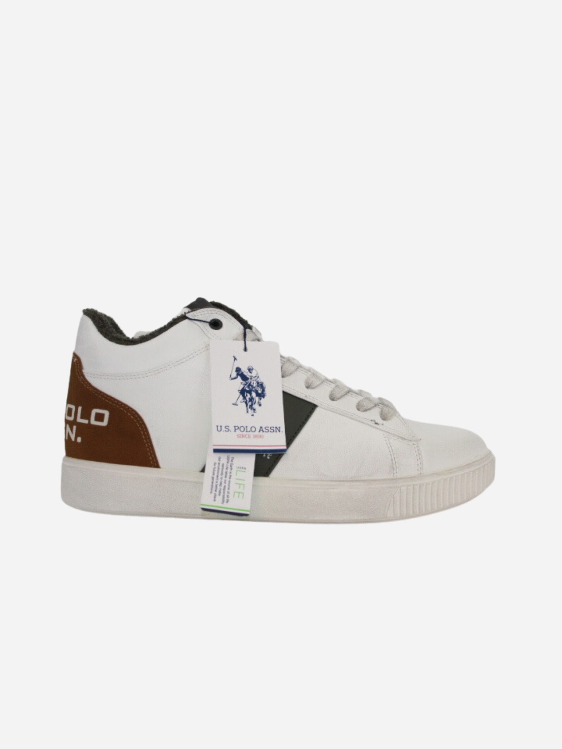 u.s.polo assn. sneakers tymes bianco erde marrone