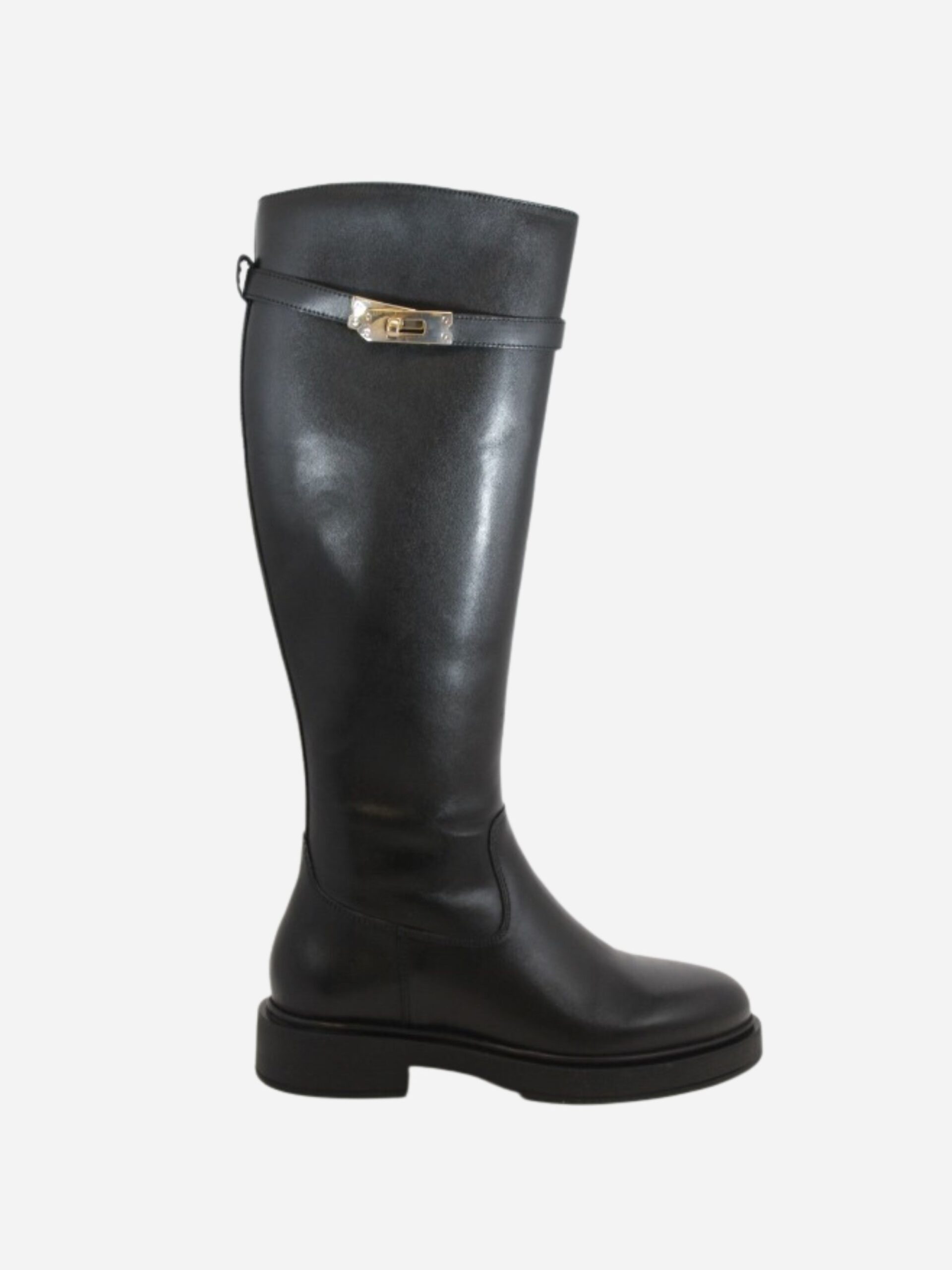 studio mode stivali in pelle neri 908