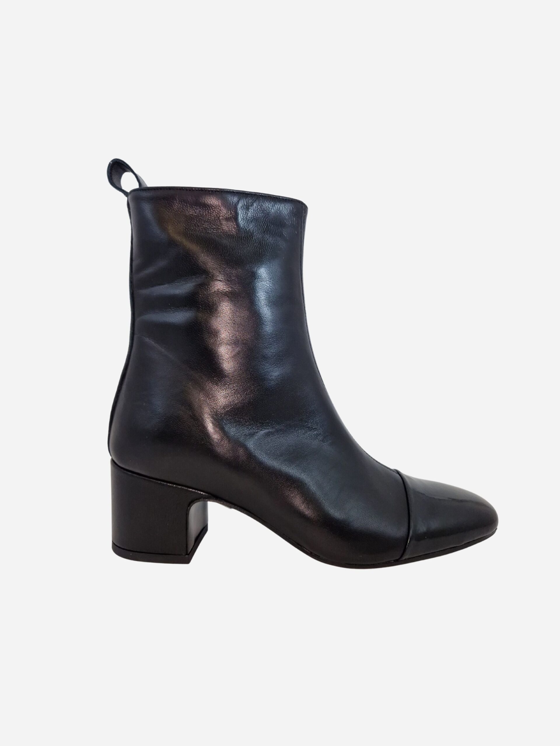 tronchetto nero in nappa e naplack franco russo