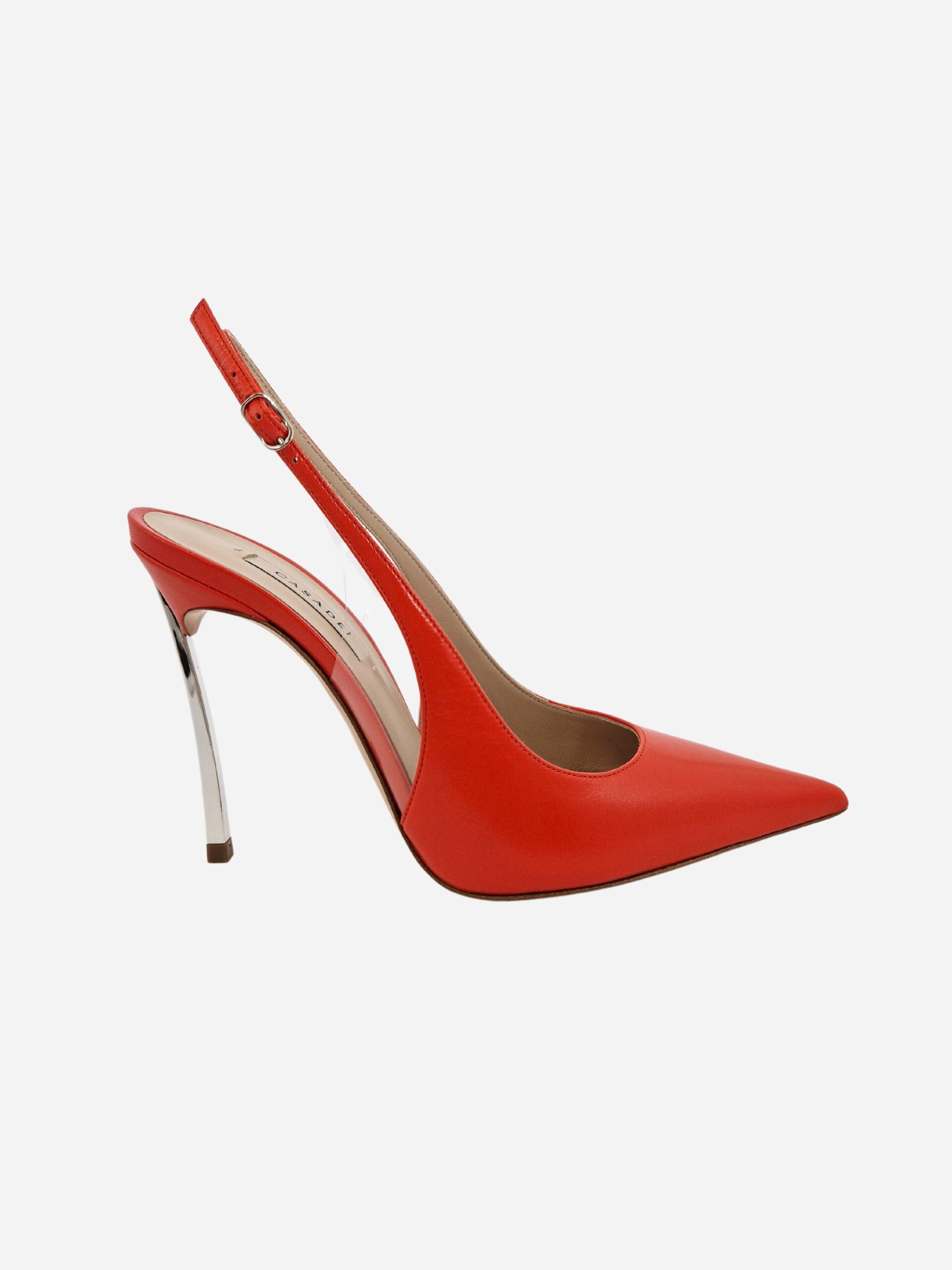 chanelle arancione inserti pvc casadei