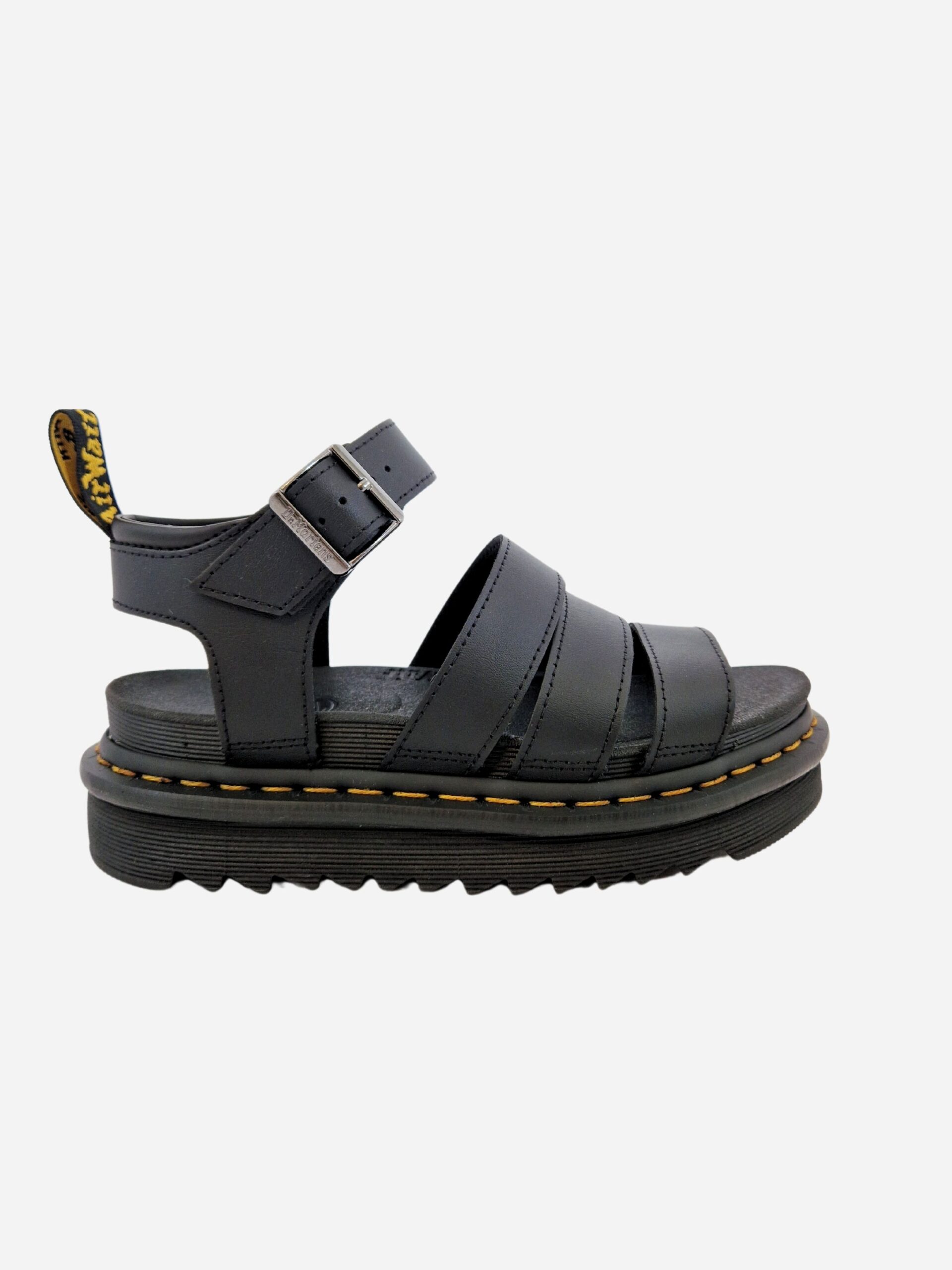 sandalo nero con fasce blaire dr martens