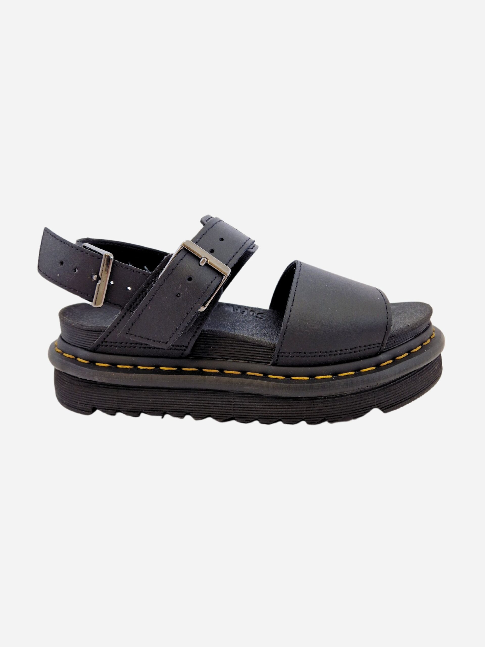 sandalo con fasce nero voss dr martens