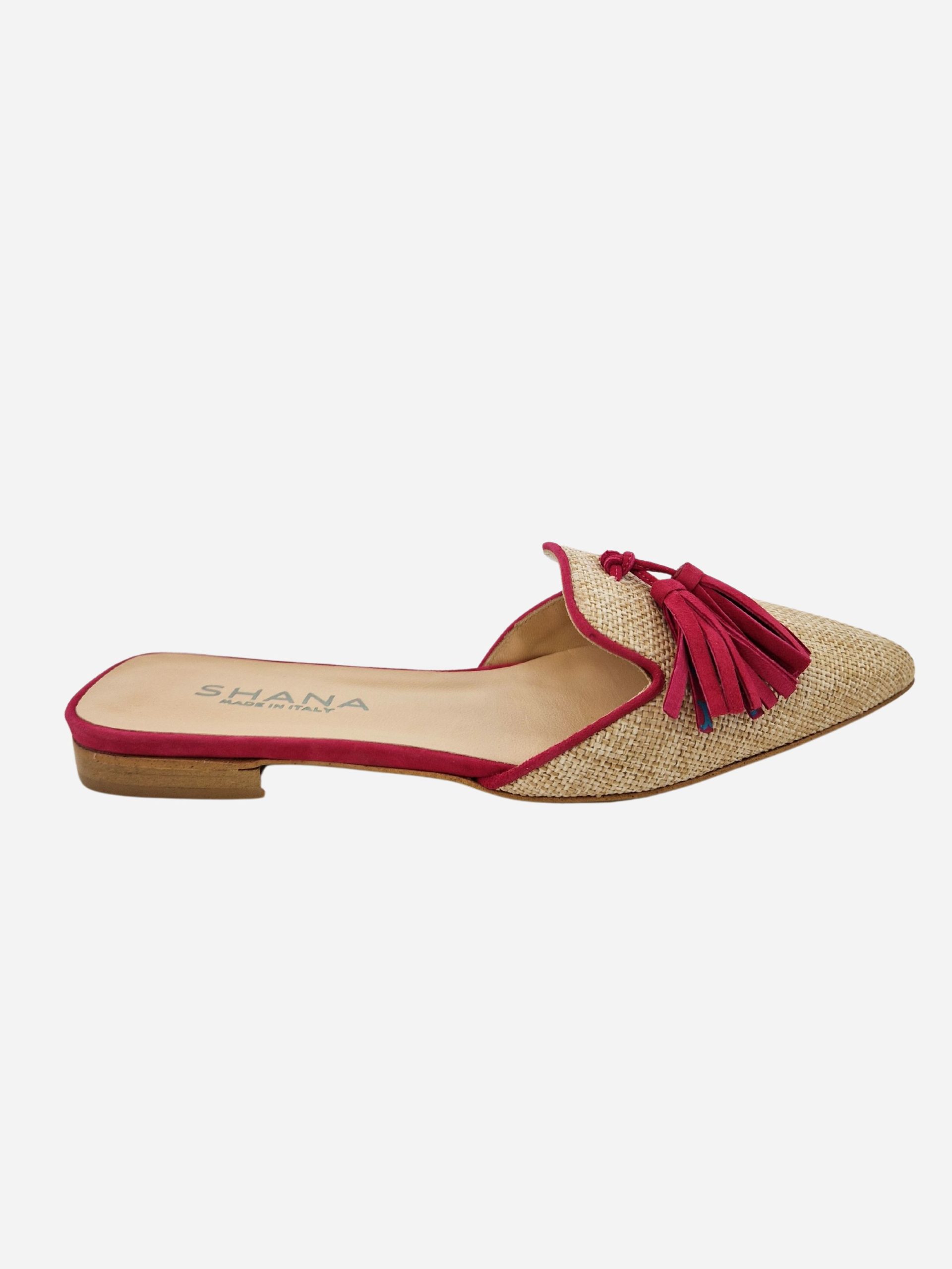 sabot con nappine beige fuxia