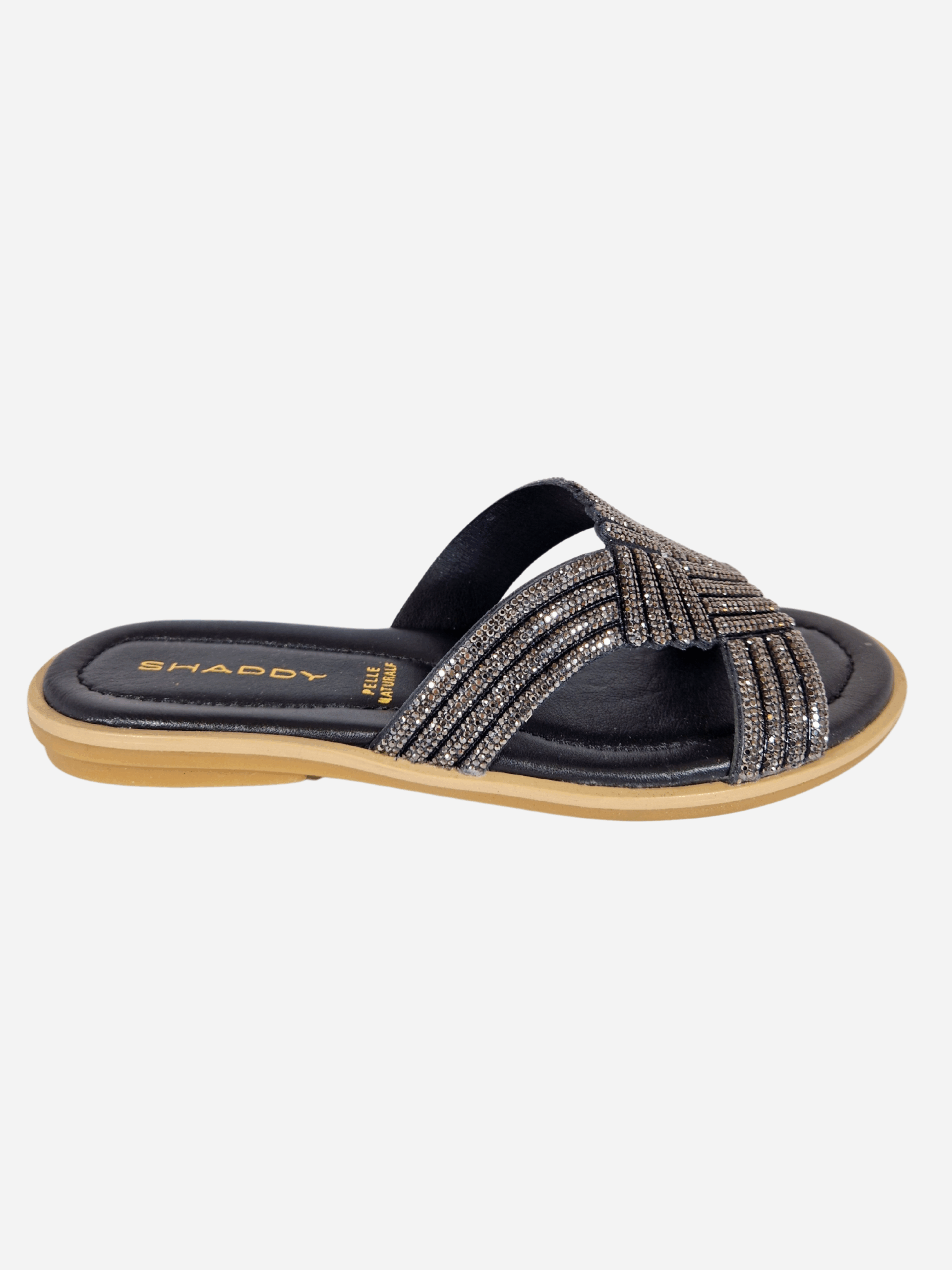 ciabatta con strass nero shaddy 251475