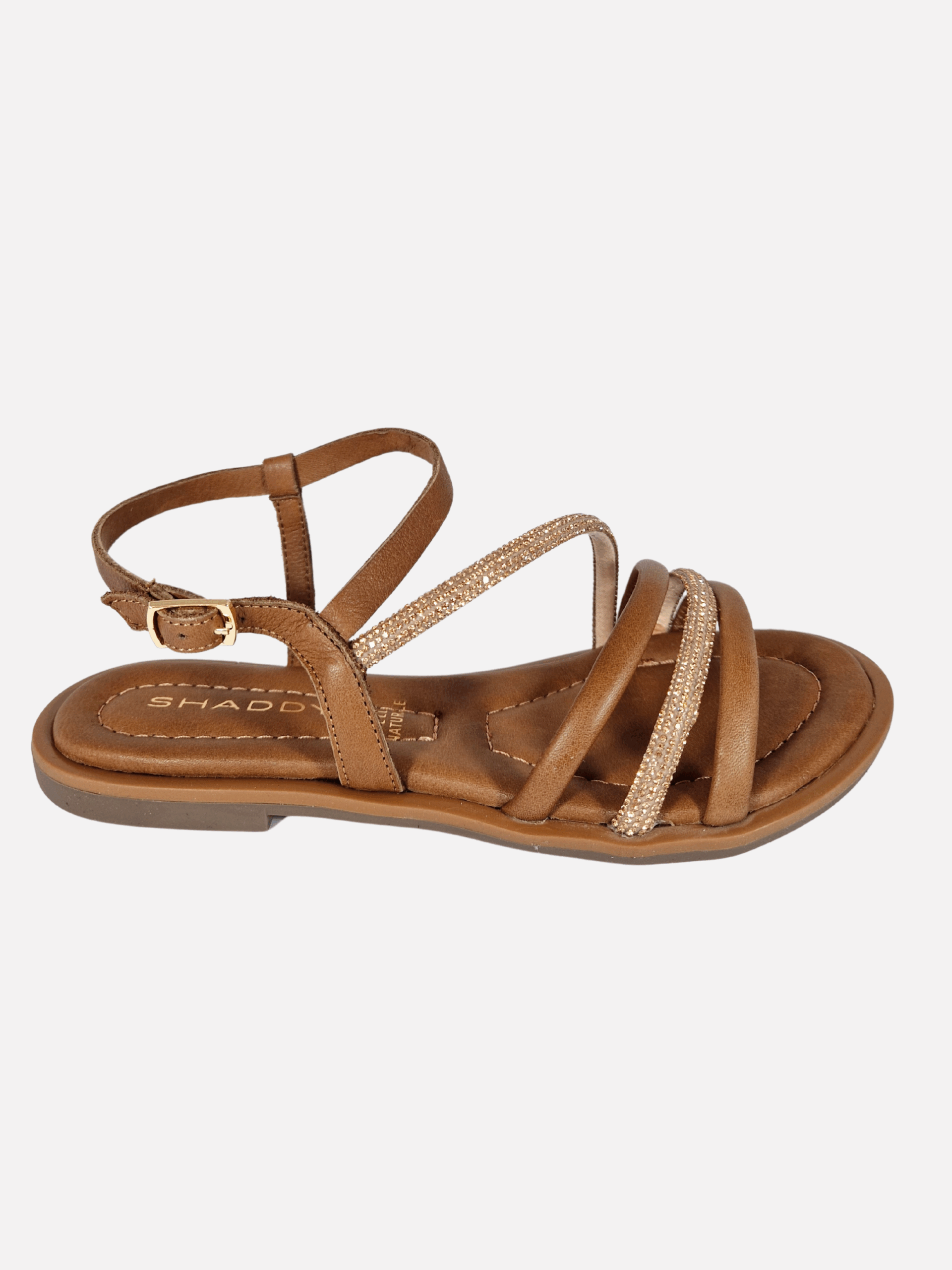 sandali con fascette strass cuoio shaddy 251227