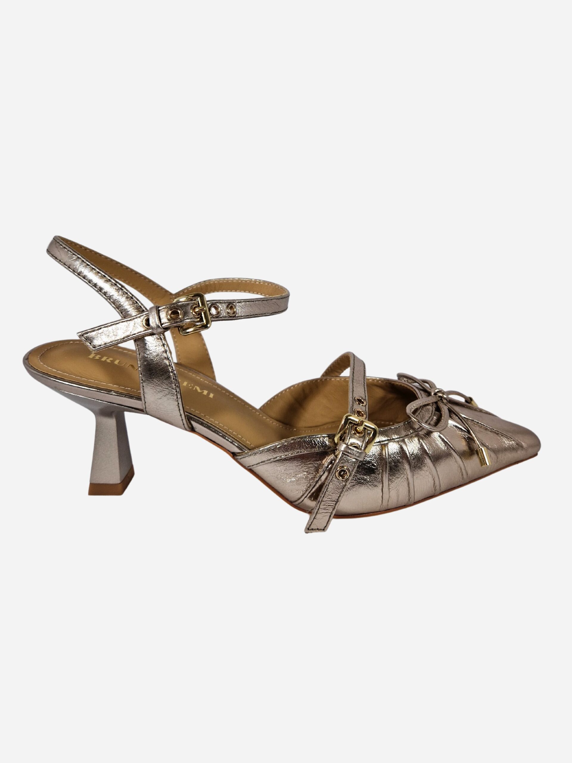 slingback platino metallizzato bruno premi bl0407x
