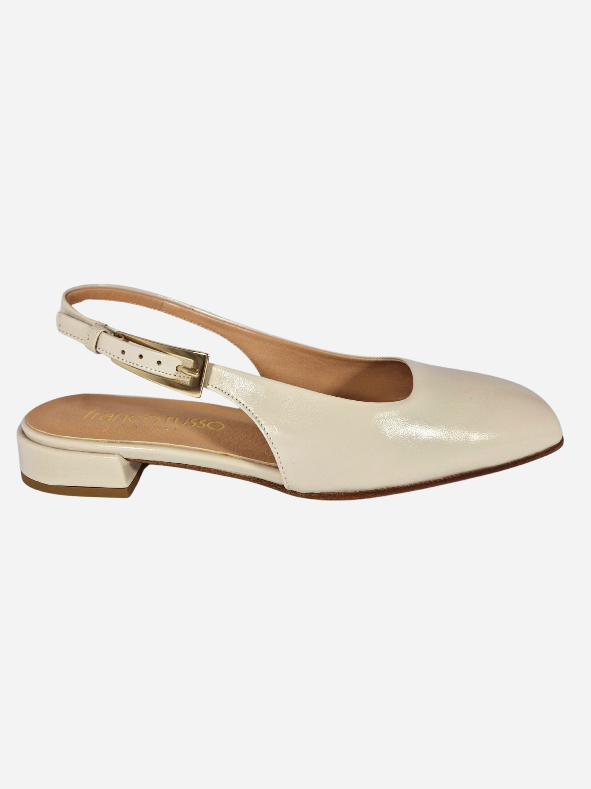 slingback ballerine naplak beige franco russo 1018s