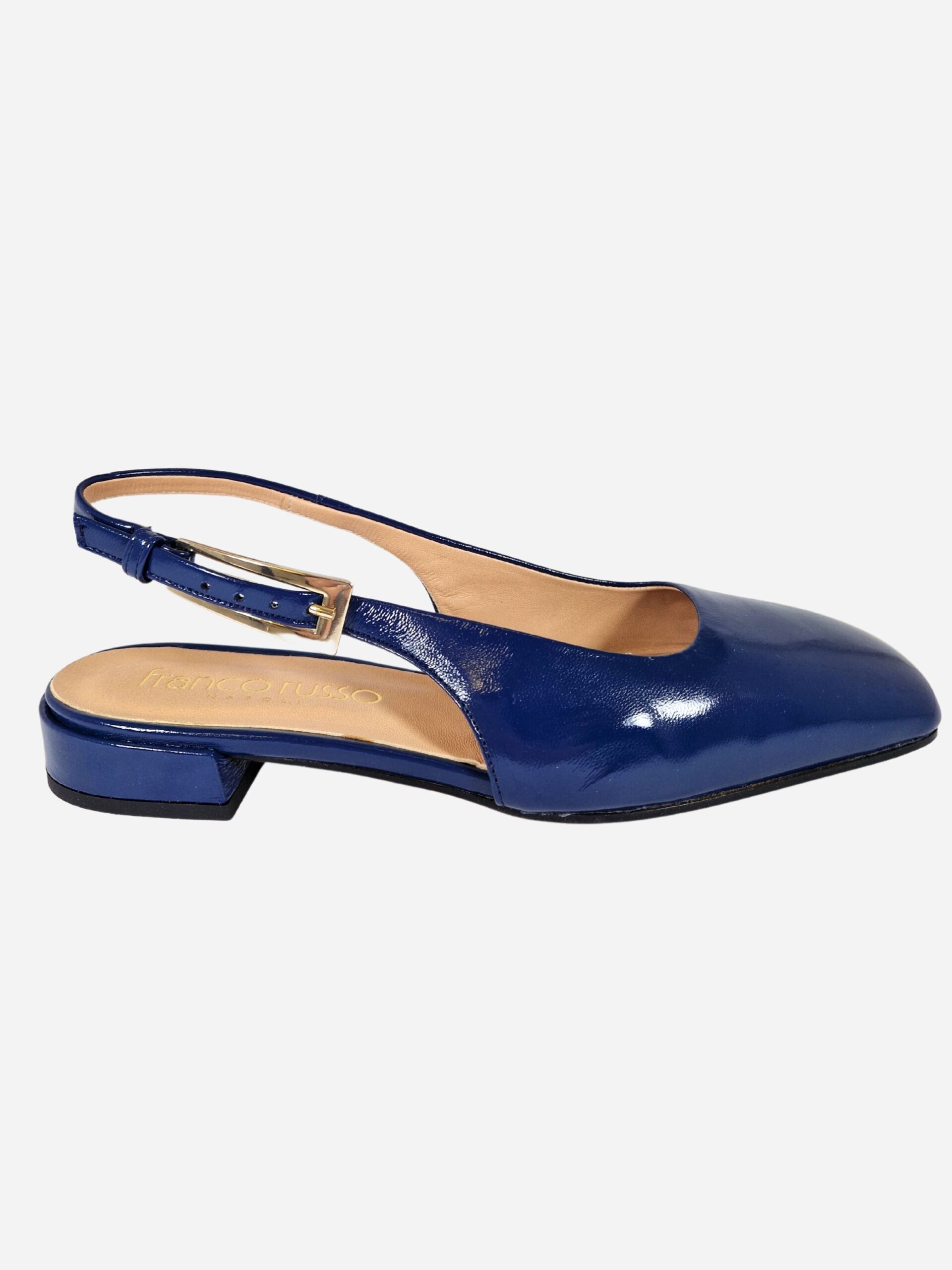 slingback ballerine naplak blu franco russo 1018s